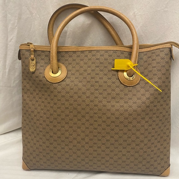 Gucci Micro GG Vintage Tote Microguccissima Coated Canvas - Picture 1 of 5